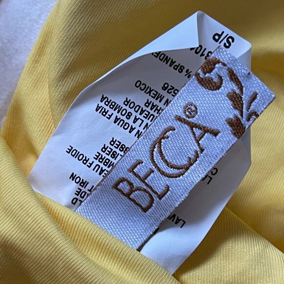 Becca Candice Multi Way One Piece Swimsuit Removeable Soft Cups Yellow Size Sma - Picture 7 of 8